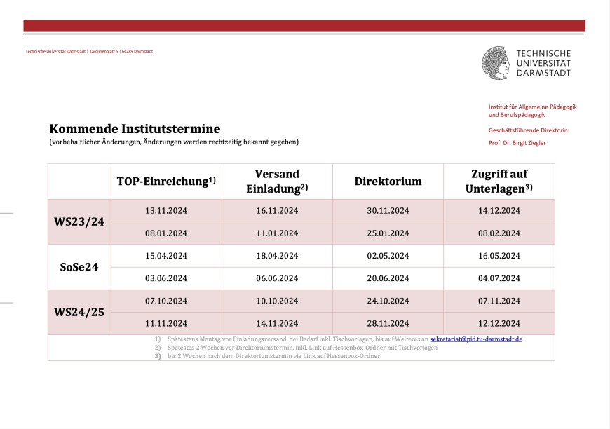 Institutstermine Website Okt 2023